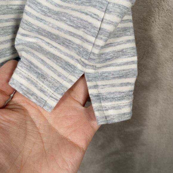 johnnie-O Brannen Long Sleeve Polo Men's Small Grey Striped Performance Stretch - Picture 5 of 12